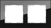 WL01-Frame-02 / Рамка Favorit на 2 поста (Черный, стекло) a031798