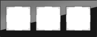 WL01-Frame-03 / Рамка Favorit на 3 поста (Черный, стекло) a031799