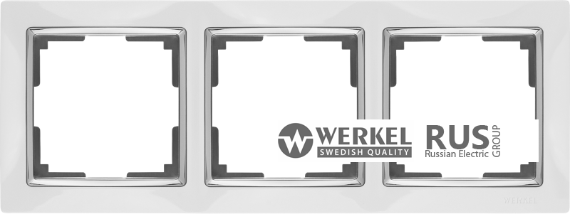 WL03-Frame-03-white / Рамка Snabb 3 поста (белый) a028882