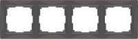 WL03-Frame-04-basic-grey / Рамка Snabb Basic 4 поста (серо-коричневый) a036701