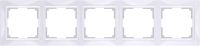 WL03-Frame-05-basic-white / Рамка Snabb Basic 5 поста (белый) a036629