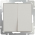 WL03-SW-2G-2W-ivory / Выключатель двухклавишный проходной (слоновая кость) a028887