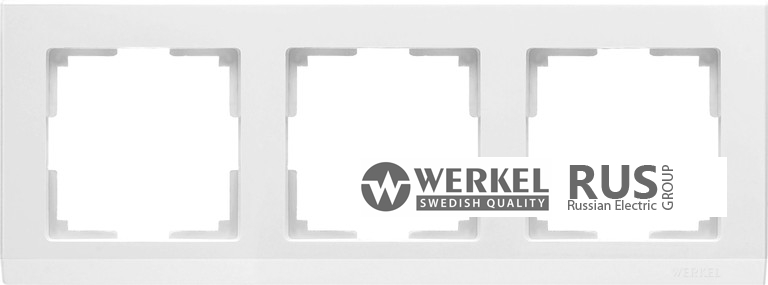 WL04-Frame-03-white / Рамка Stark 3 поста (белый) a028923