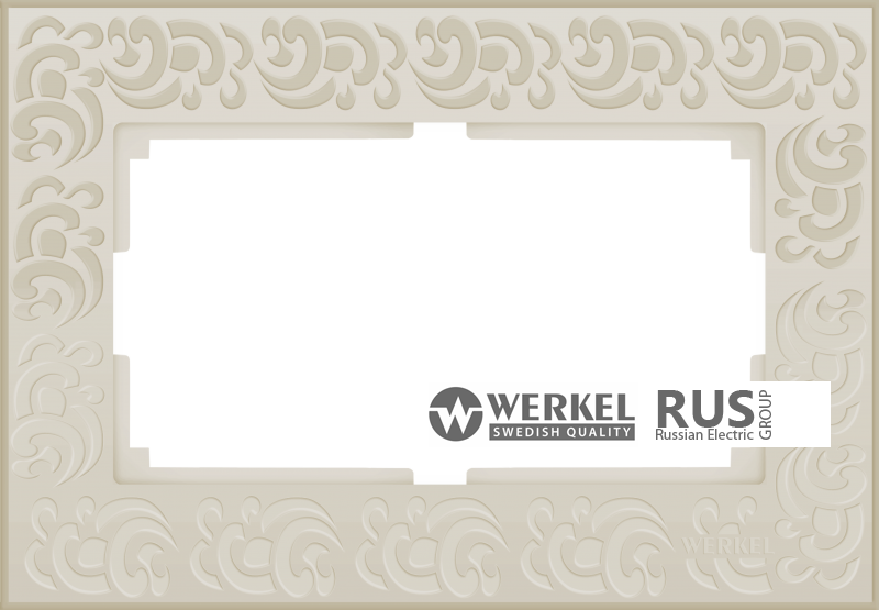 WL05-Frame-01-DBL-ivory Рамка для двойной розетки (Слоновая кость) a033484