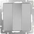 WL06-SW-3G / Выключатель трехклавишный (серебряный) a033751