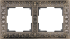 WL07-Frame-02 / Рамка Antik на 2 поста (Бронза) a029839