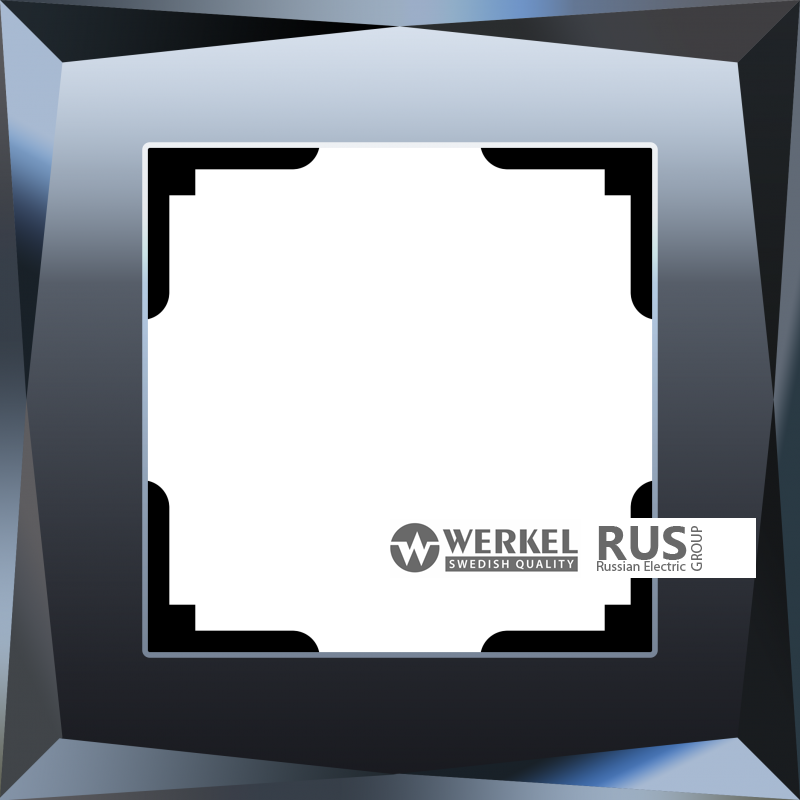 WL08-Frame-01 / Рамка Diamant на 1 пост (Черный) a029843