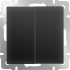 WL08-SW-2G / Выключатель двухклавишный (черный матовый) a029873