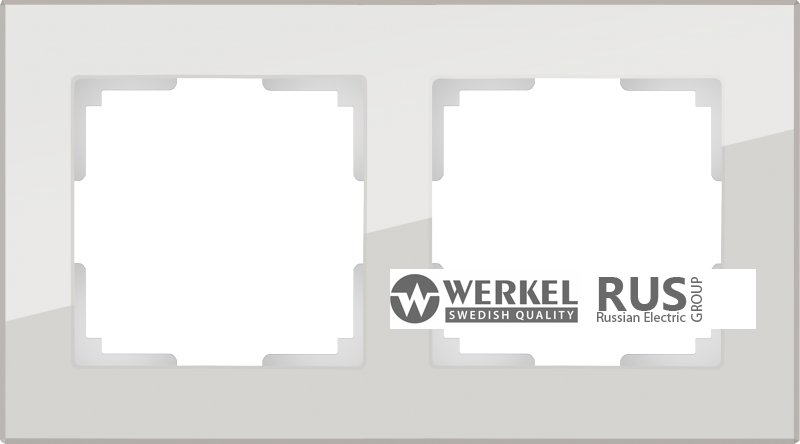 WL01-Frame-02 / Рамка Favorit на 2 поста (Дымчатый, стекло) a030786