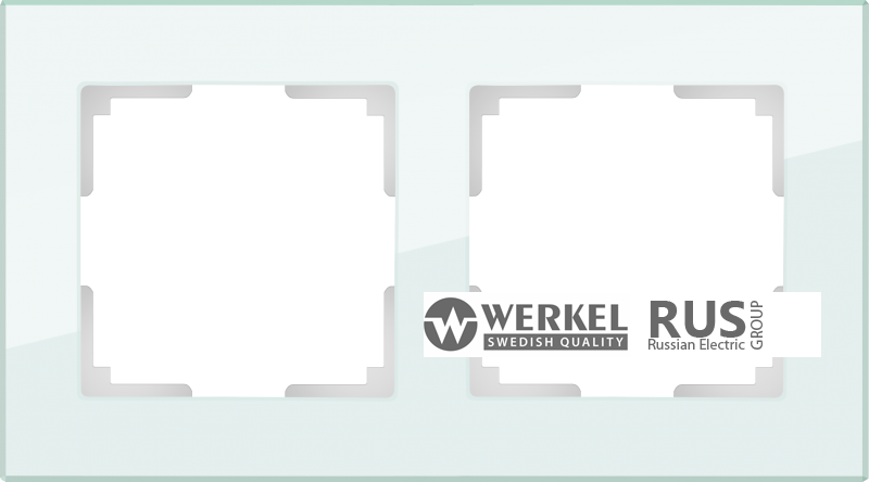 WL01-Frame-02 / Рамка Favorit на 2 поста (натуральное стекло) a031476