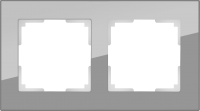 WL01-Frame-02 / Рамка Favorit на 2 поста (Серый, стекло) a030776