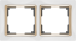 WL03-Frame-02-white-GD / Рамка на 2 поста (Белый / золото) a035253