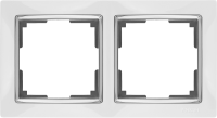 WL03-Frame-02-white / Рамка Snabb 2 поста (белый) a028881