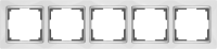 WL03-Frame-05-white / Рамка Snabb 5 постов (белый) a030802