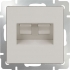 WL03-RJ11-45-ivory / Розетка телефонная RJ-11 и Еthernet RJ-45 (слоновая кость) a028897