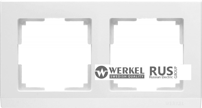 WL04-Frame-02-white / Рамка Stark 2 поста (белый) a028922