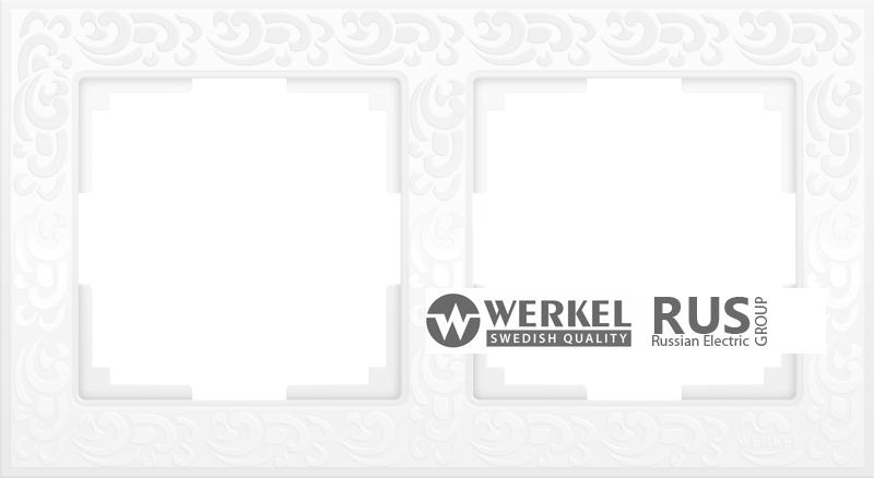 WL05-Frame-02-white / Рамка Flock на 2 поста (белый) a028963