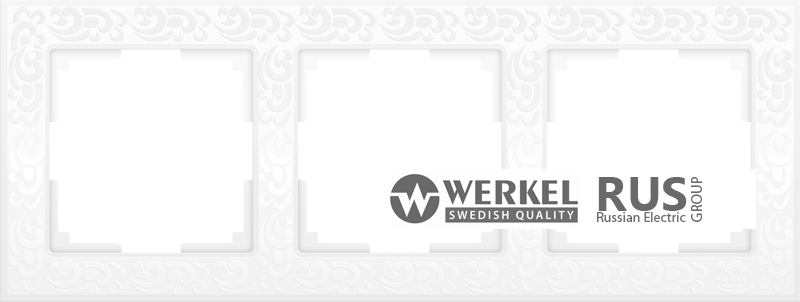WL05-Frame-03-white / Рамка Flock на 3 поста (белый) a028964