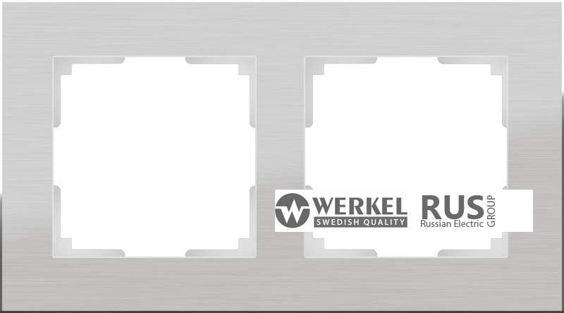 Рамка Werkel Aluminium 2 пост WL11-Frame-02 Алюминий a033740