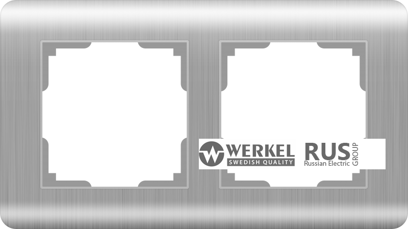 Рамка Werkel Stream на 2 поста WL12-Frame-02 Серебряный a034327