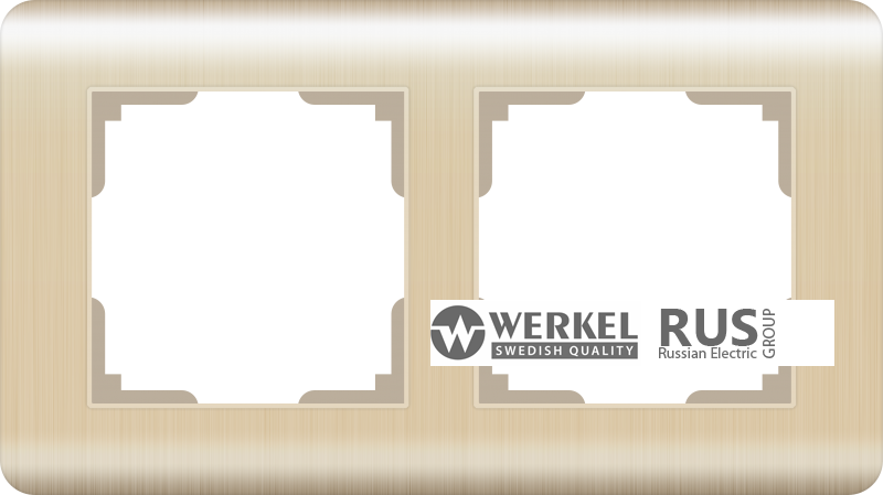 Рамка Werkel Stream на 2 поста WL12-Frame-02 Шампань a034612