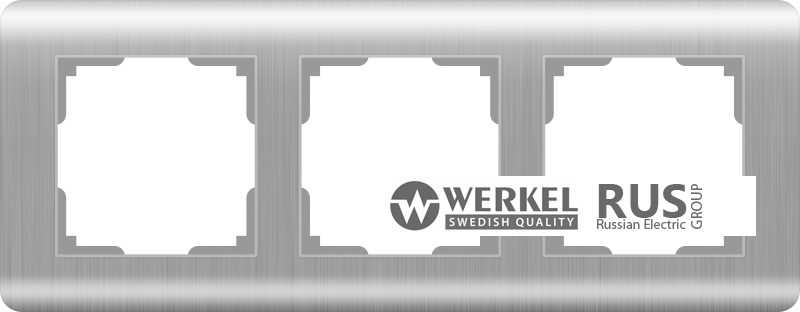 Рамка Werkel Stream на 3 поста WL12-Frame-03 Серебряный a034328