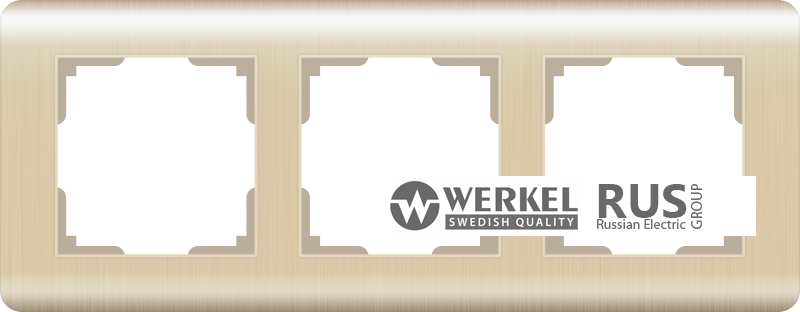 Рамка Werkel Stream на 3 поста WL12-Frame-03 Шампань a034613