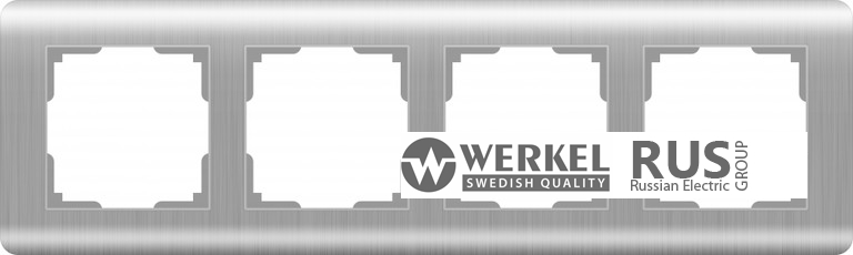 Рамка Werkel Stream на 4 поста WL12-Frame-04 Серебряный a034329