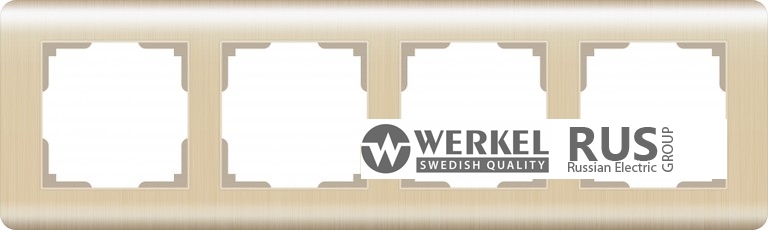 Рамка Werkel Stream на 4 поста WL12-Frame-04 Шампань a034614
