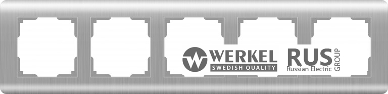 Рамка Werkel Stream на 5 постов WL12-Frame-05 Серебряный a034330