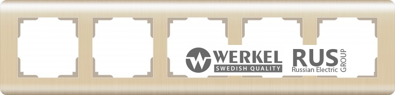 Рамка Werkel Stream на 5 постов WL12-Frame-05 Шампань a034615